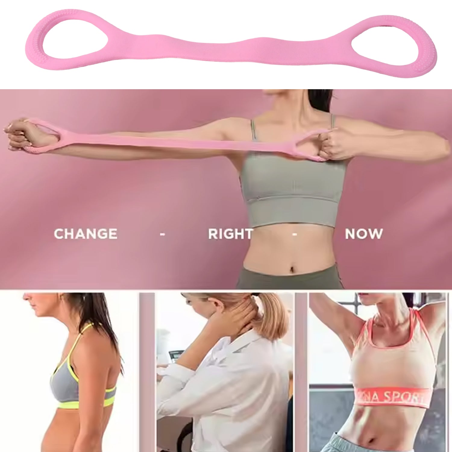 Silicone Resistance Bands Fitness Elastic Stretch (1 Pc) - Shop Gharse
