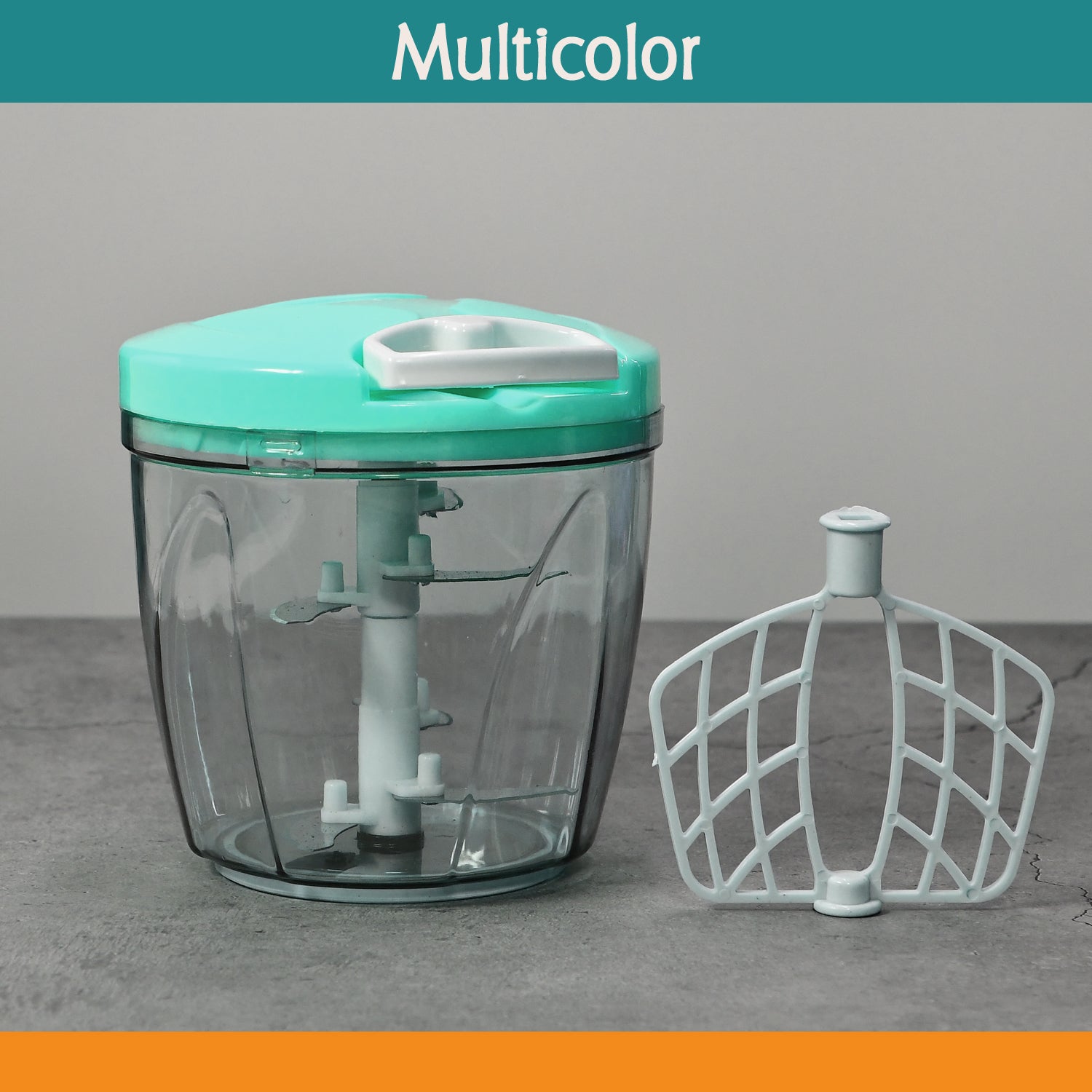 2065 6 Blade 2in1 Manual Food Chopper Compact  Powerful Hand Held Vegetable Chopper (1000ml) - Shop Gharse