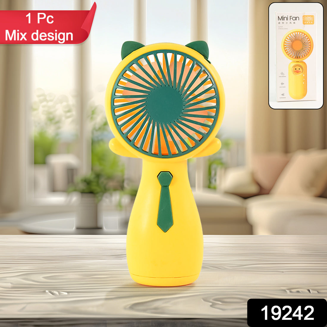 Rechargeable Mini Handheld Fan (1 Pc) - Shop Gharse