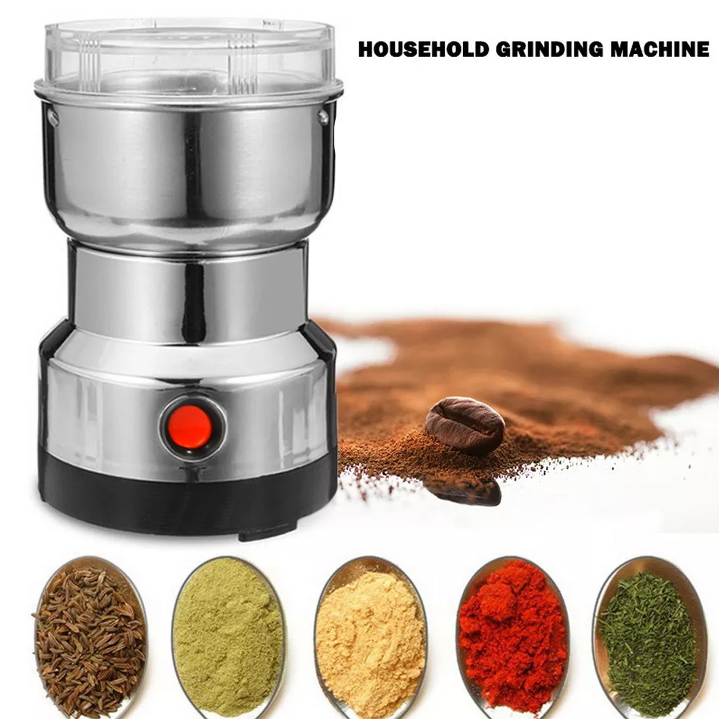 2898 Multifunction Grinder Machine Electric Cereals Grain Mill Spice Herbs Grinding Machine Tool Stainless Steel Electric Coffee Bean For Home - Shop Gharse