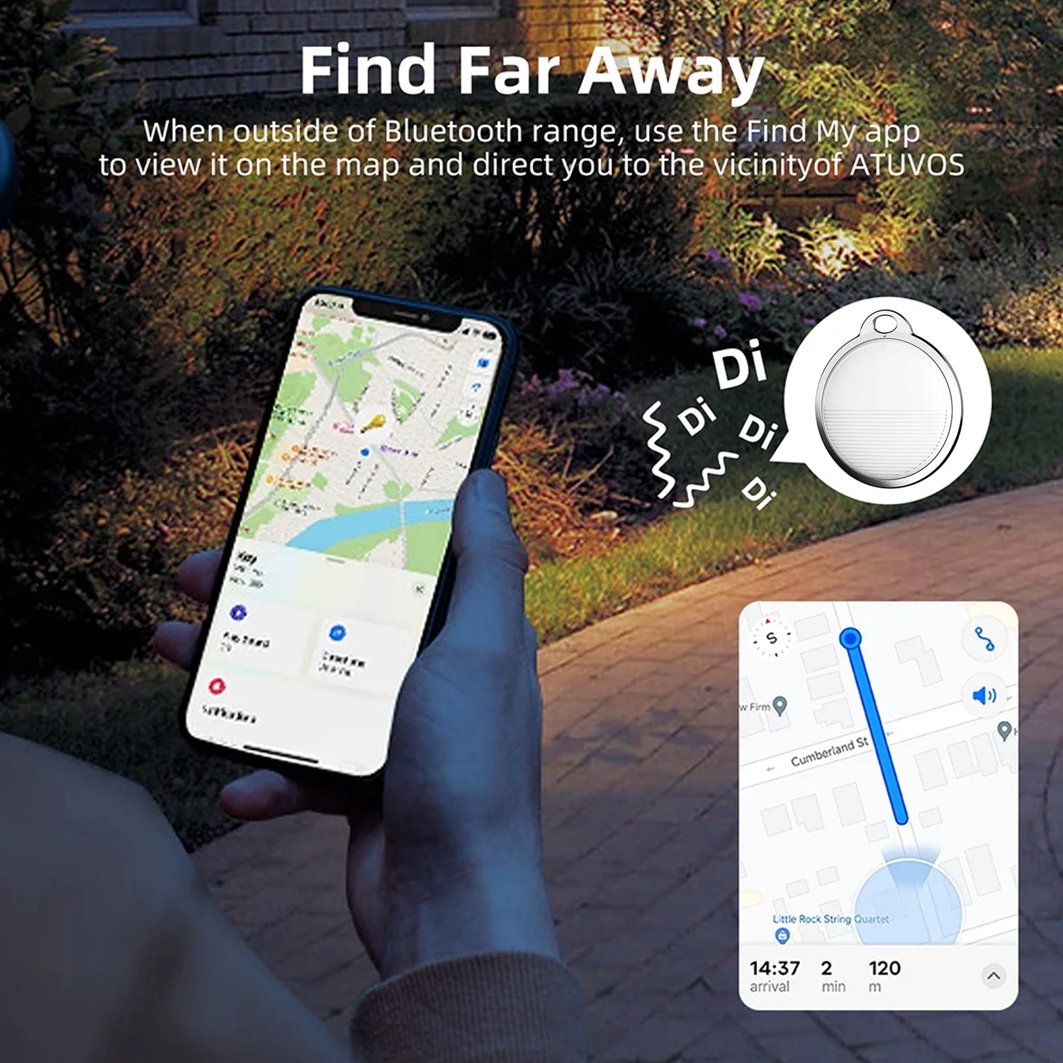 Finder Compatible With Find My App Global Tracking Gps Tracker With Sound Alarm - Shop Gharse