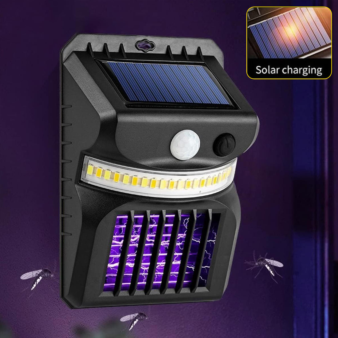 Bug Zapper Outdoor 2 In 1 Solar Mosquito Zapper Lamps (1 Pc) - Shop Gharse