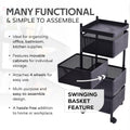 Metal Square High Quality Kitchen Trolley With Wheels (4 Layer  1 Pc) - Shop Gharse