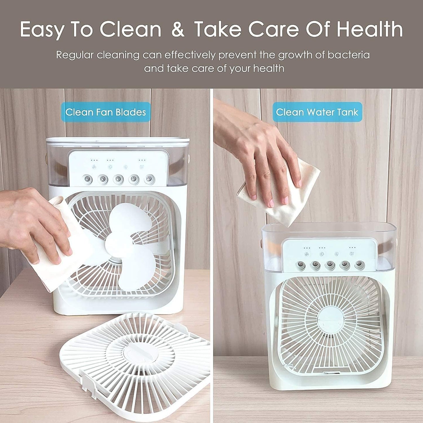 Portable Air Conditioner Fan 7 Color Changing Light (Big  1 Pc) - Shop Gharse