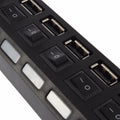 6994 Usb Splitter Multi Port Usb 2.0 Hub 7 Port With Independent Onoff Switch And Led Indicators Usb A Port Data Hub Suitable For Pc Computer Keyboard Laptop Mobile Hdd Flash Drive Camera Etc - Shop Gharse