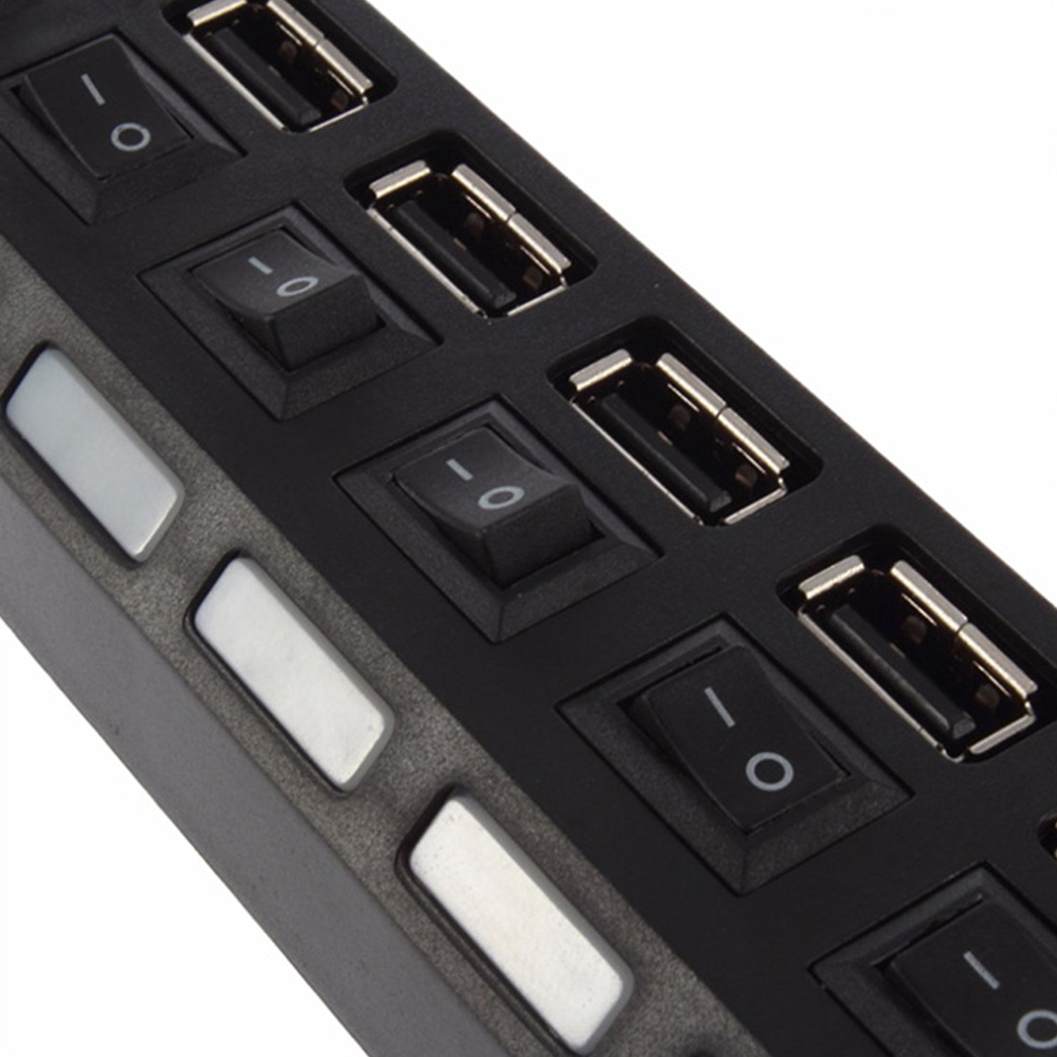6994 Usb Splitter Multi Port Usb 2.0 Hub 7 Port With Independent Onoff Switch And Led Indicators Usb A Port Data Hub Suitable For Pc Computer Keyboard Laptop Mobile Hdd Flash Drive Camera Etc - Shop Gharse