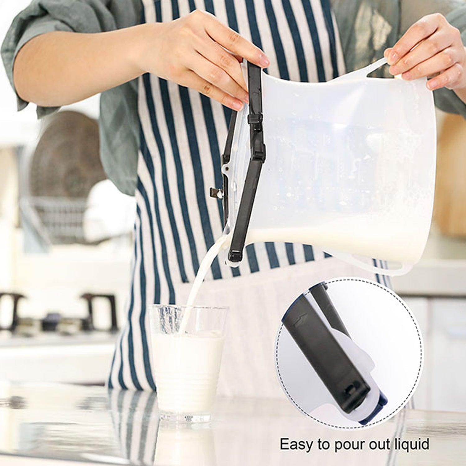 5985  Reusable Silicone Food Storage Bag 3 Bag Set Leakproof Lock Reusable Flat Bottom Freezer Bags Sandwich Bags  Silicone Food Grade Kids Snack Bags  Bpa Free Microwave Dishwasher Safe - Shop Gharse