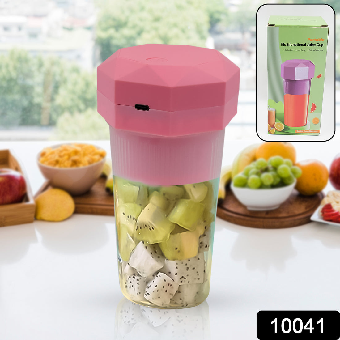 Portable Multifunctional Electric Juicer Cup Usb Juice Maker 6 Blade (350 Ml) - Shop Gharse