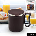 Coffee Mug With Lid And Handle-plastic Covered Stainless Steel Mug (Random Color Approx 200 Ml) - Shop Gharse