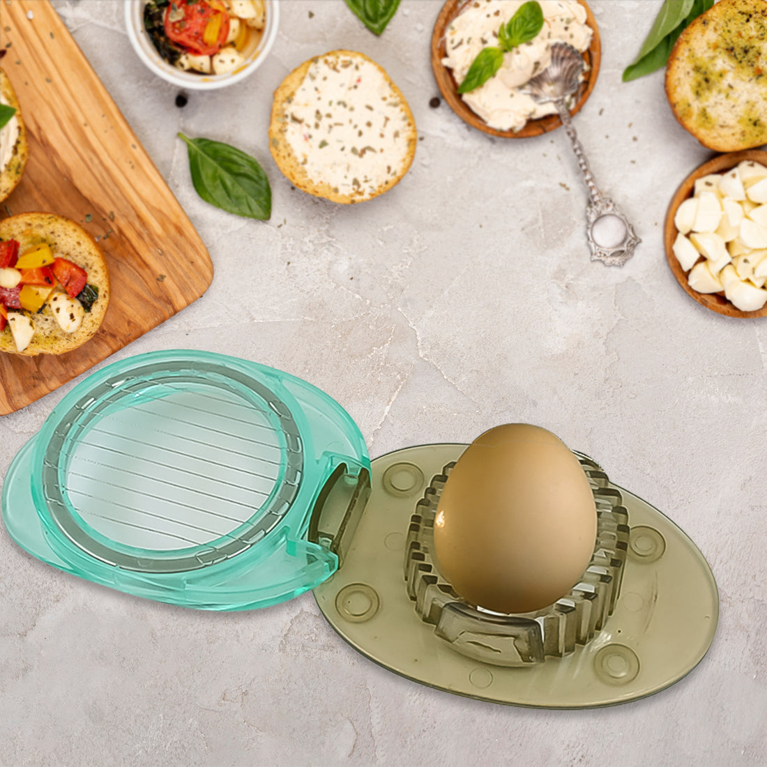 Stainless Steel Egg Slicer  Knife (2 Pc Set) - Shop Gharse