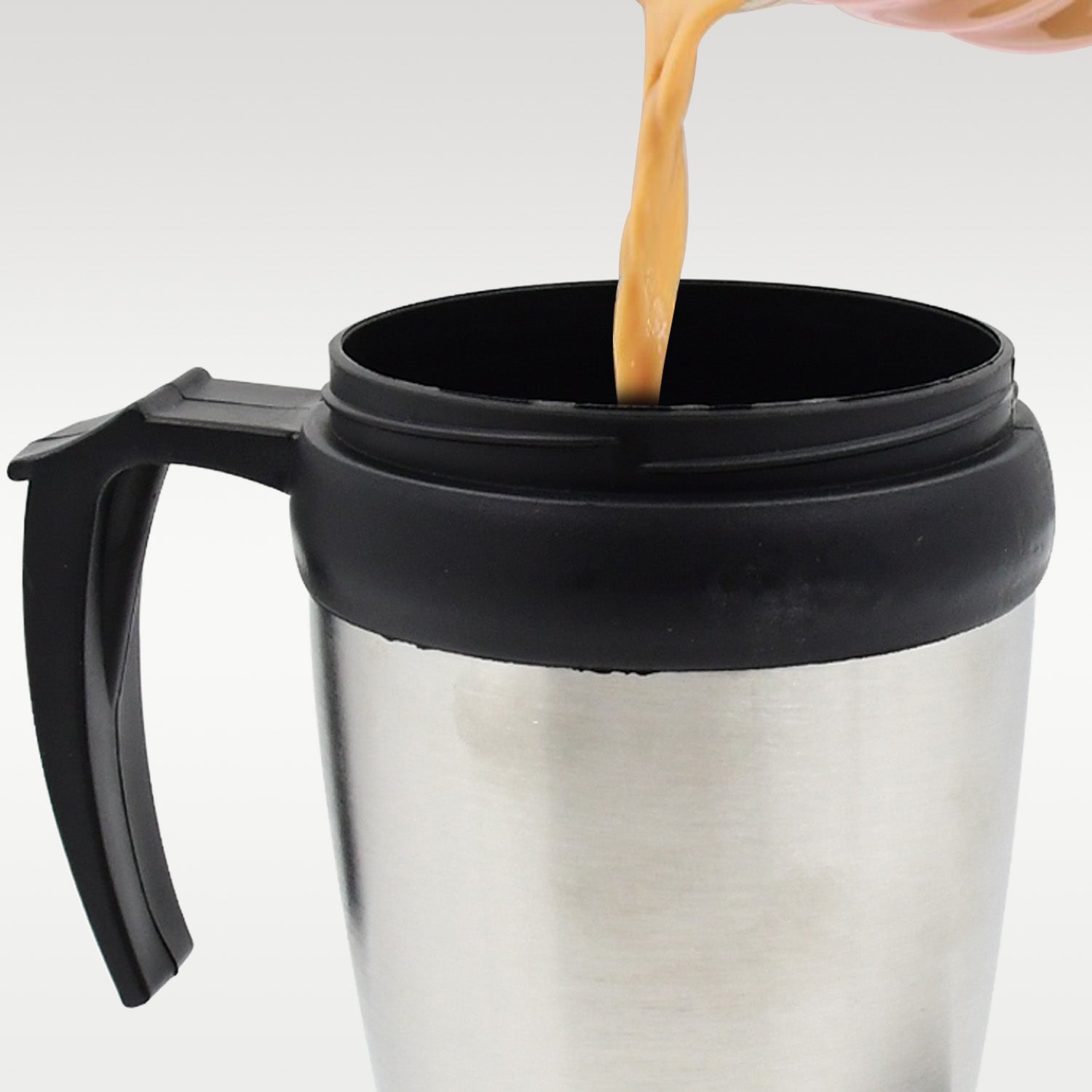 Stainless Steel Vacuum Glass Insulated Glass Coffee Cups (With Lid  Handle  1 Pc) - Shop Gharse