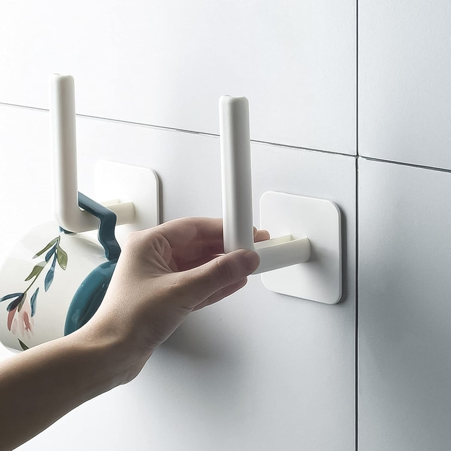 Multipurpose Shelf Organizer Hanging Storage Rack (2 Pc Set With 2 Adhesive Hook) - Shop Gharse