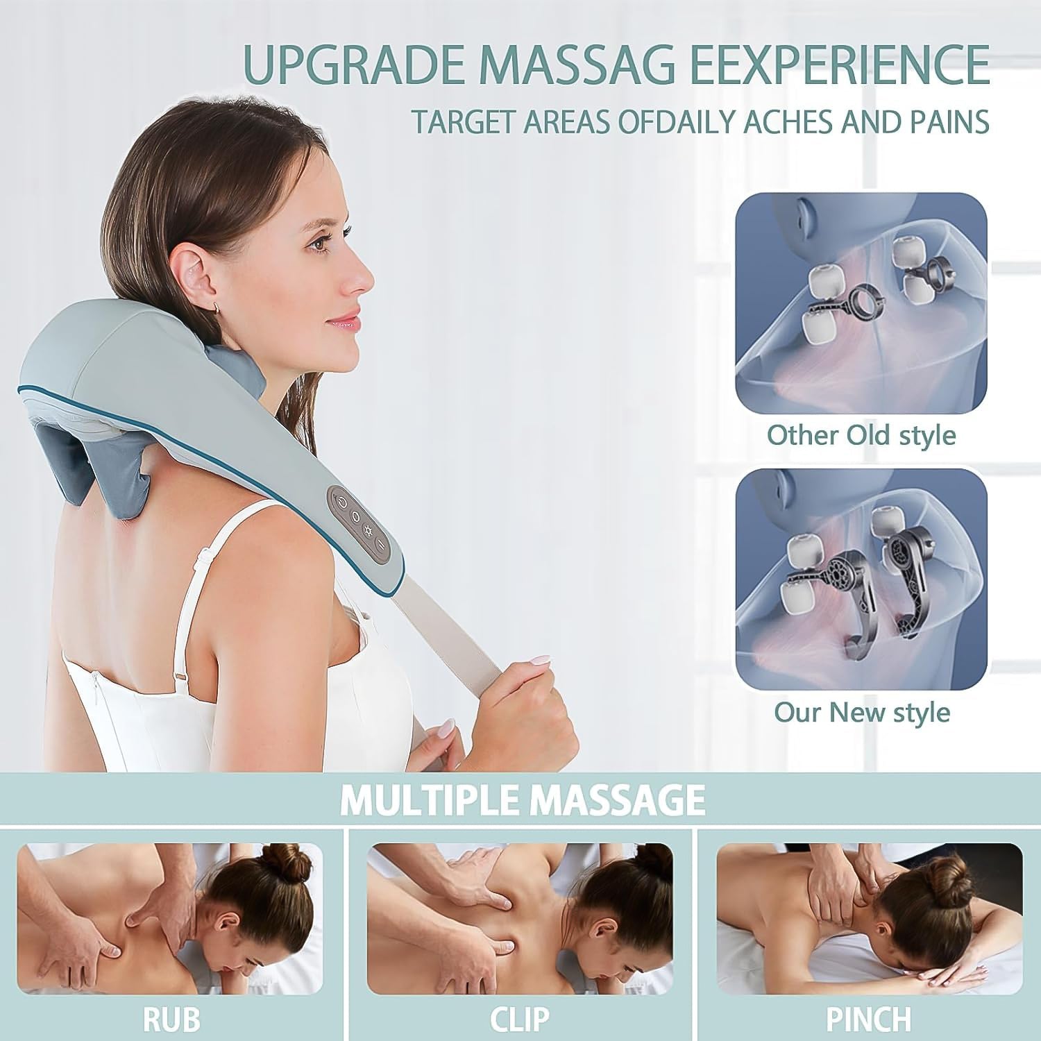Neck  Shoulder Massagers With Heat Electric Rechargeable (1 Pc) - Shop Gharse