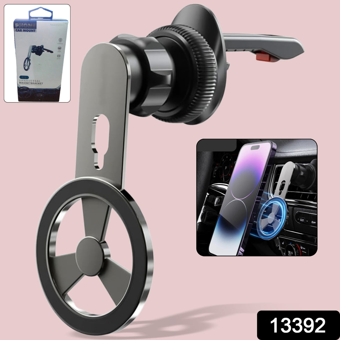 360 Rotatable  Foldable Air Vent Magnetic Phone Holder (1 Pc) - Shop Gharse