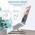 1320 Adjustable Laptop Stand Holder With Built-in Foldable Legs And High Quality Fibre - Shop Gharse
