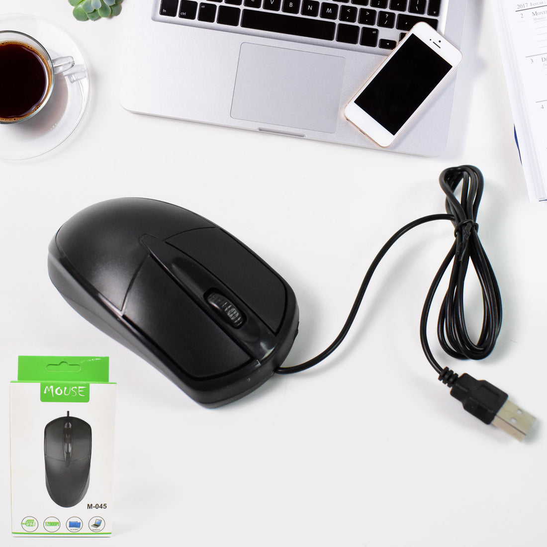Computer  Laptop Wired Optical Mouse M- 045 (1 Pc) - Shop Gharse