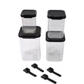 Plastic Air Tight Containers Storage (4 Pc Set With 4 Spoon) - Shop Gharse