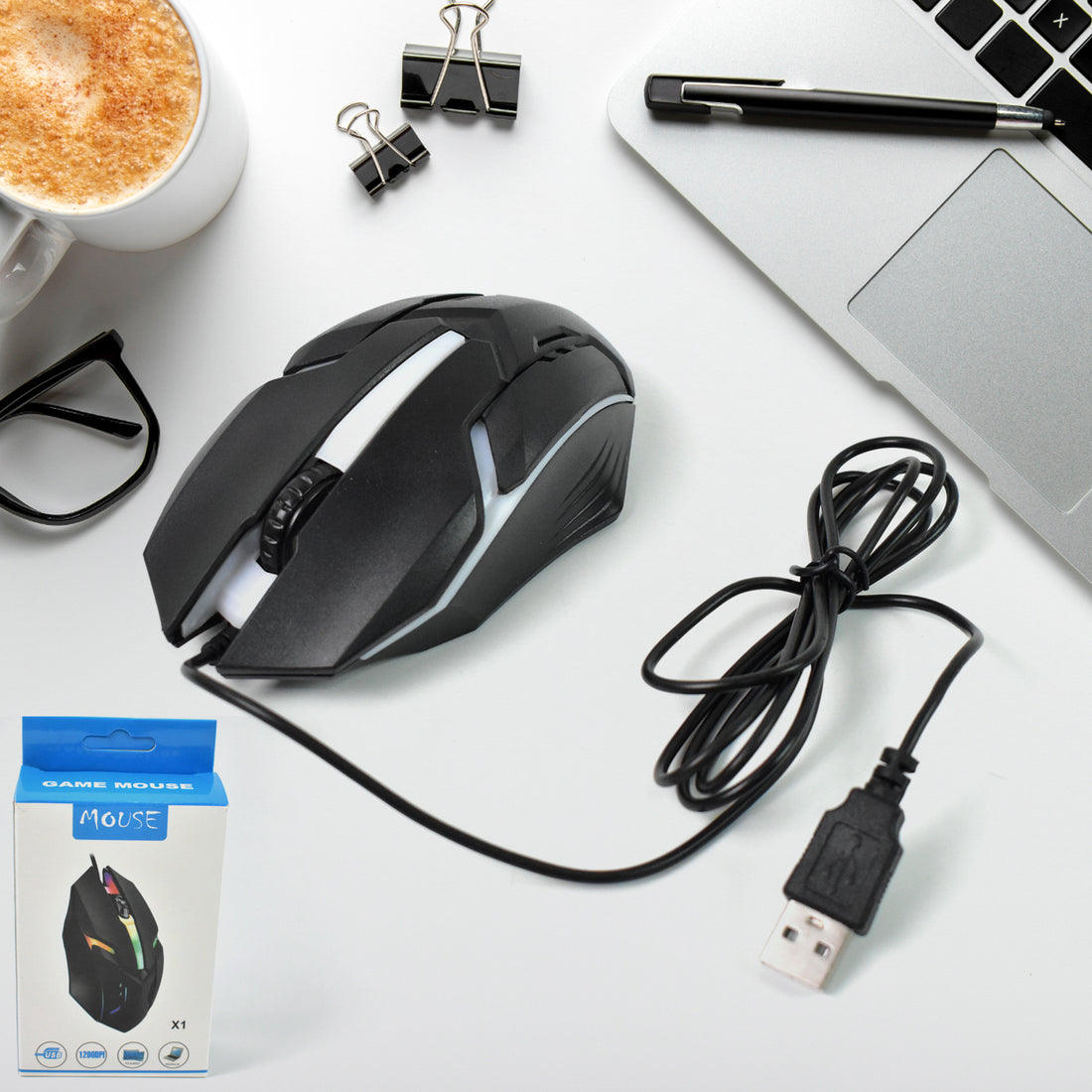 Usb Wired Mouse Ergonomic Design Gaming Mouse  (1 Pc) - Shop Gharse