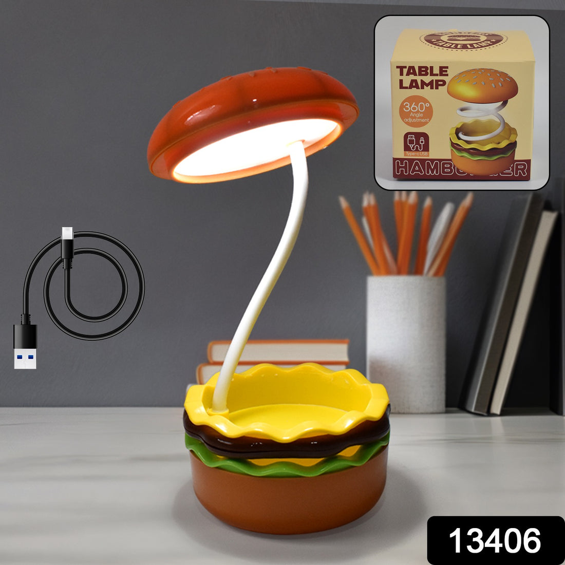 Burger Delight Folding Led Night Lamp (1 Pc) - Shop Gharse