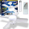 17845 Socket Fan Light Original - Cool Light Led  Ceiling Fans With Lights And Remote Control Replacement For Lightbulb - Bedroom Kitchen Living Room1000 Lumens  5000 Kelvins Cool Leds (Remote Battery Not Included) - Shop Gharse