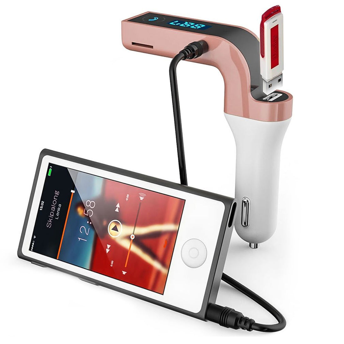 Car G7 With Turbo Charging Lcd Bluetooth Charger Fm Kit Mp3 - Shop Gharse