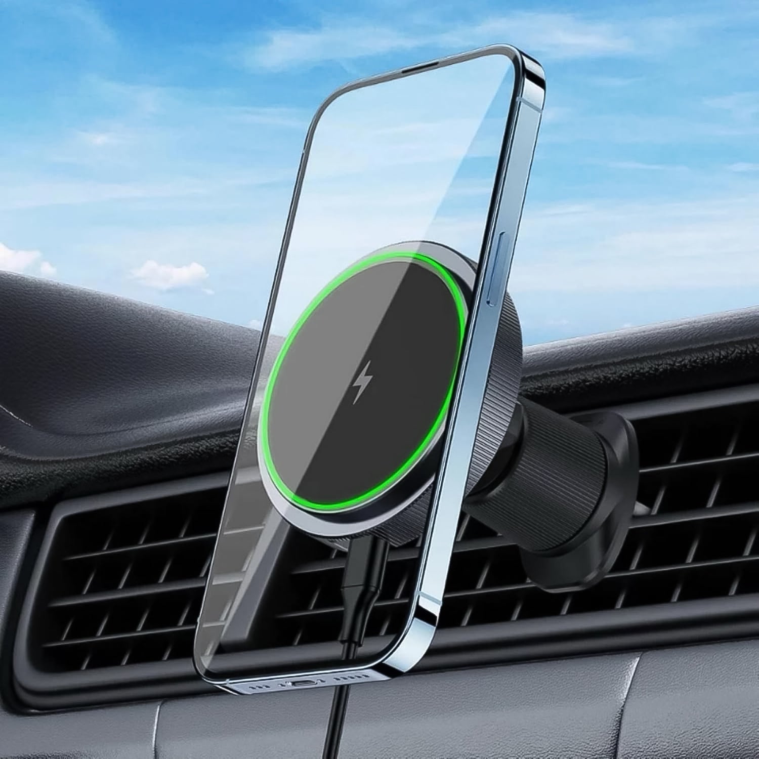 Magnetic Phone Mount Wireless Charger  Music Reactive Lights (1 Set) - Shop Gharse