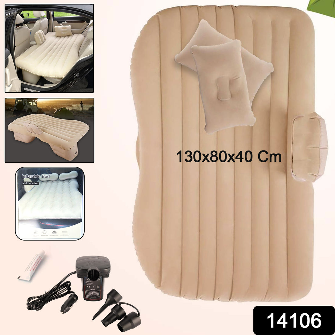 Portable Car Backseat Inflatable Air Mattress Bed (1 Pc) - Shop Gharse