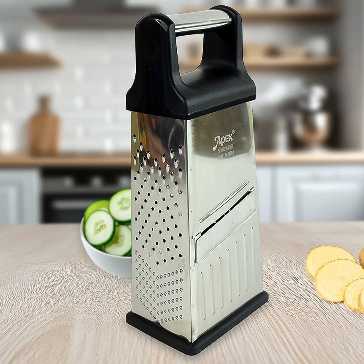 Apex 5-in-1 Master Stainless Steel Multipurpose Slicer And Grater - Shop Gharse