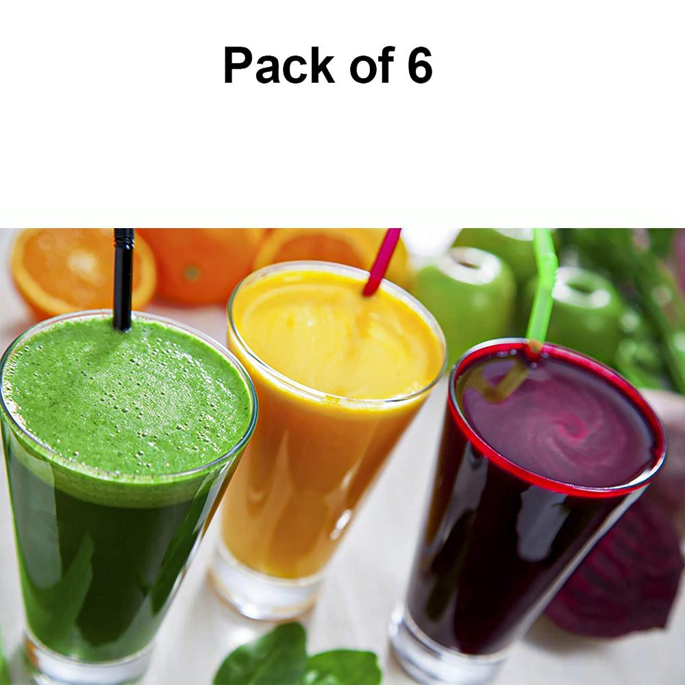 0630 Stylish Look Plastic Juicy Glass Transparent Glasses Set 300ml (6pcs) - Shop Gharse