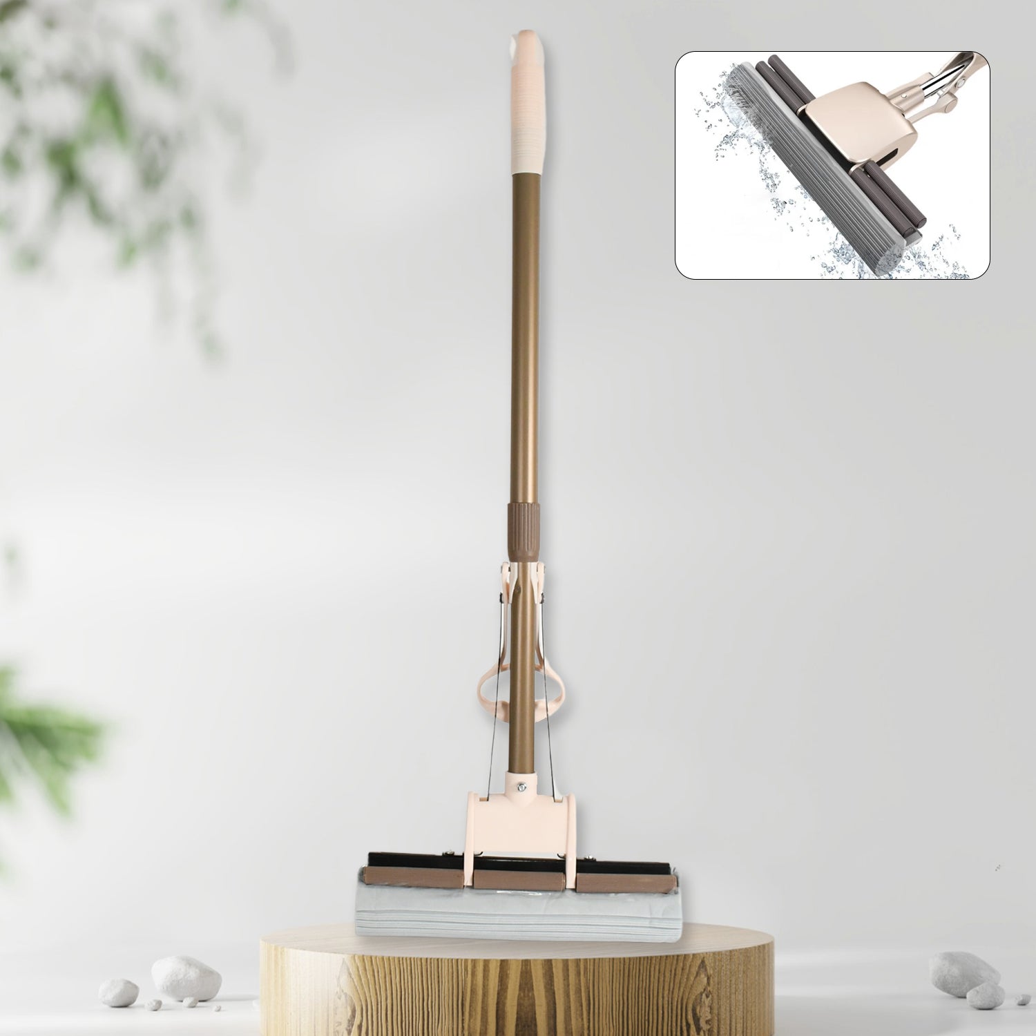 15721 Sponge Mop Super Absorbent Sponge-head-self-cleaning Miracle-mop - Shop Gharse