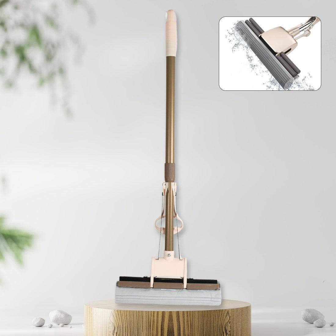 15721 Sponge Mop Super Absorbent Sponge-head-self-cleaning Miracle-mop - Shop Gharse