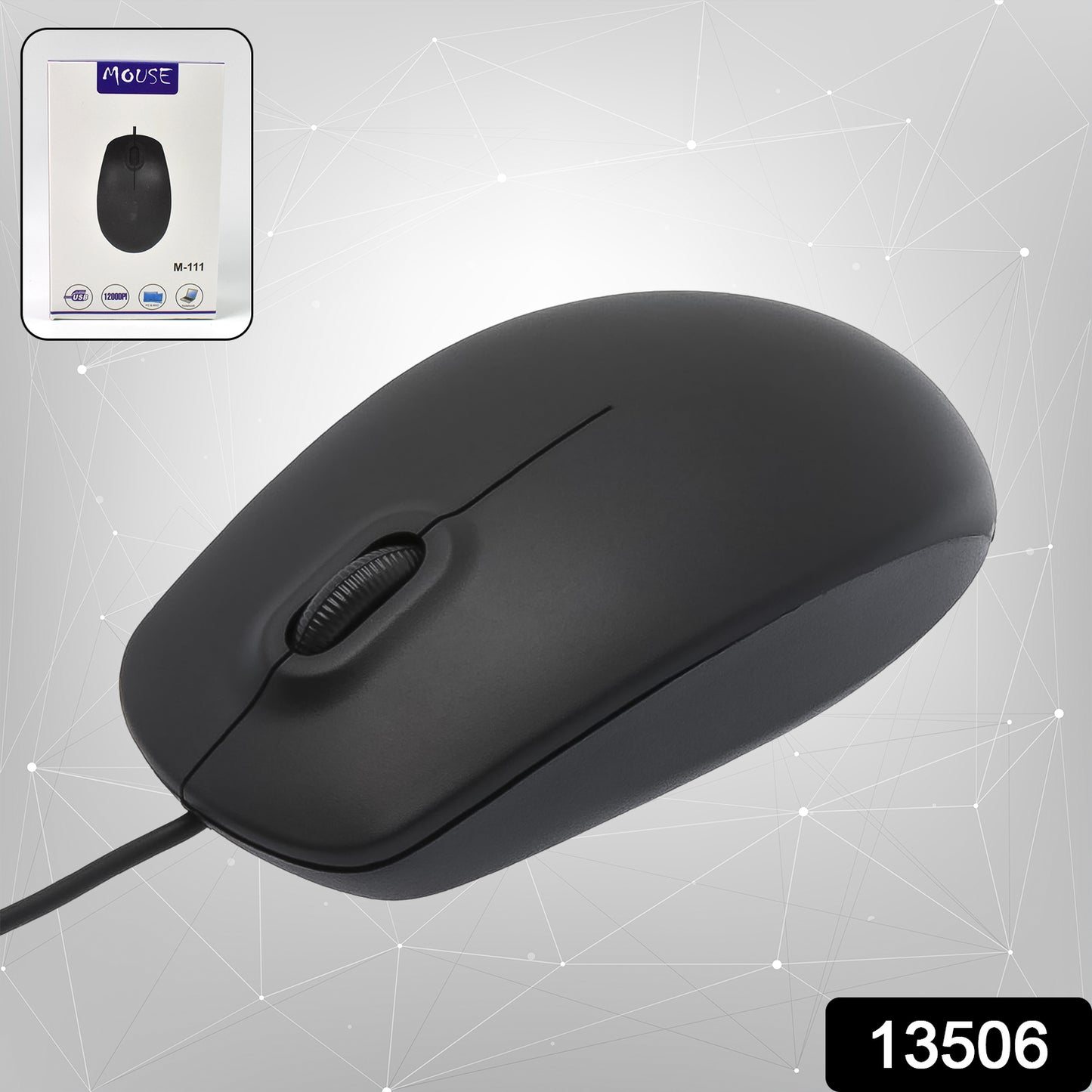 Computer  Laptop Wired Optical Mouse M- 111 (1 Pc) - Shop Gharse