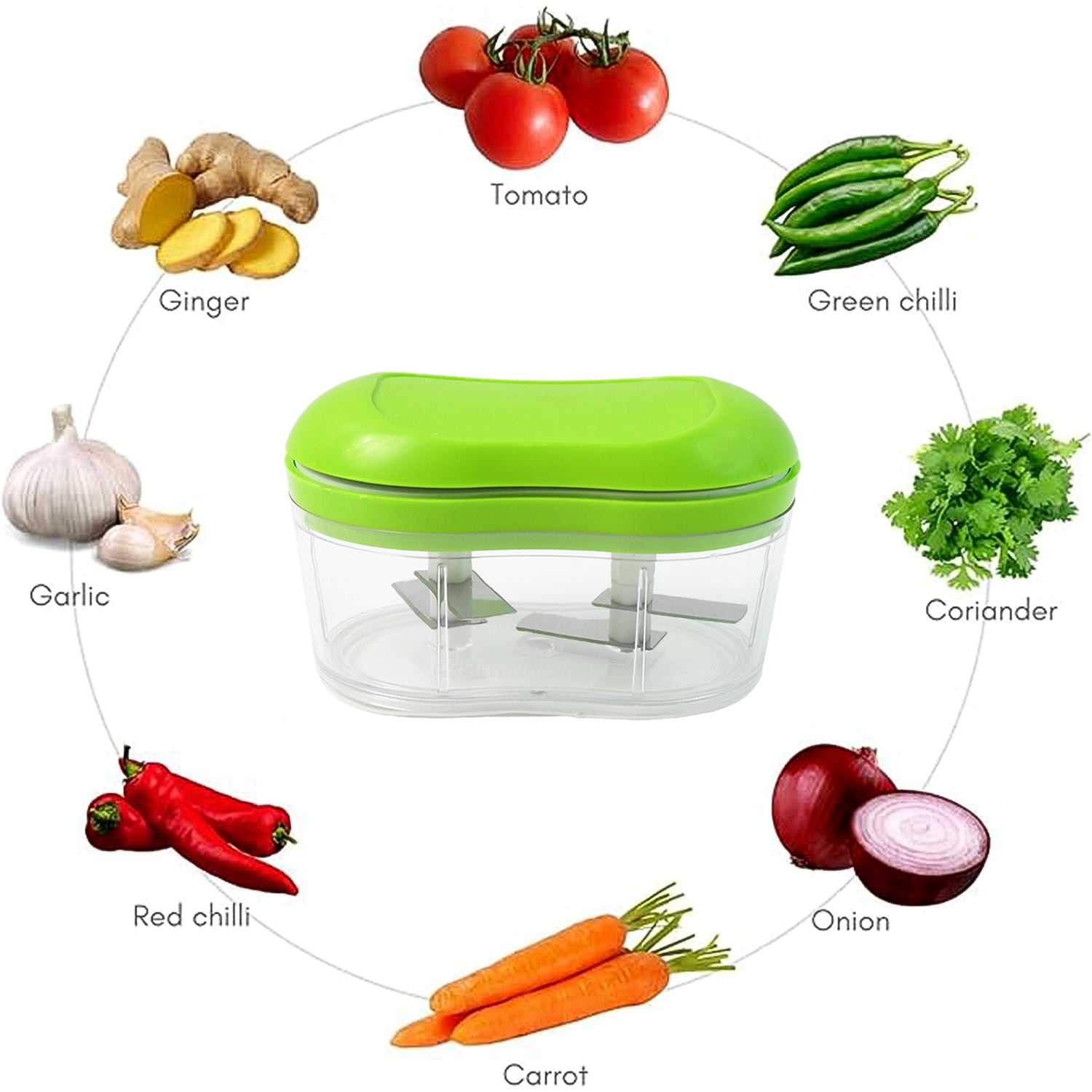 Manual Hand Push Garlic Cutter  Vegetable Chopper (1 Pc) - Shop Gharse