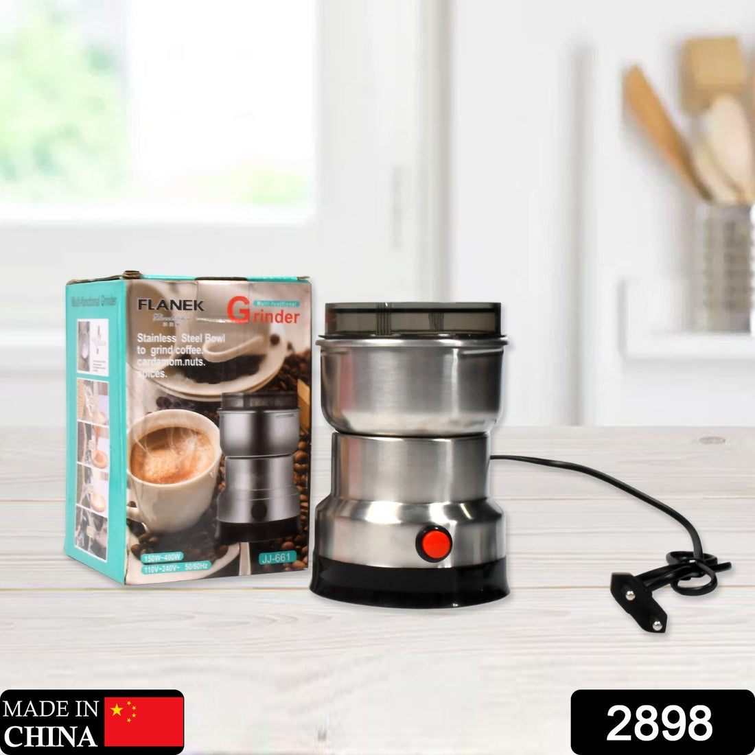 2898 Multifunction Grinder Machine Electric Cereals Grain Mill Spice Herbs Grinding Machine Tool Stainless Steel Electric Coffee Bean For Home - Shop Gharse