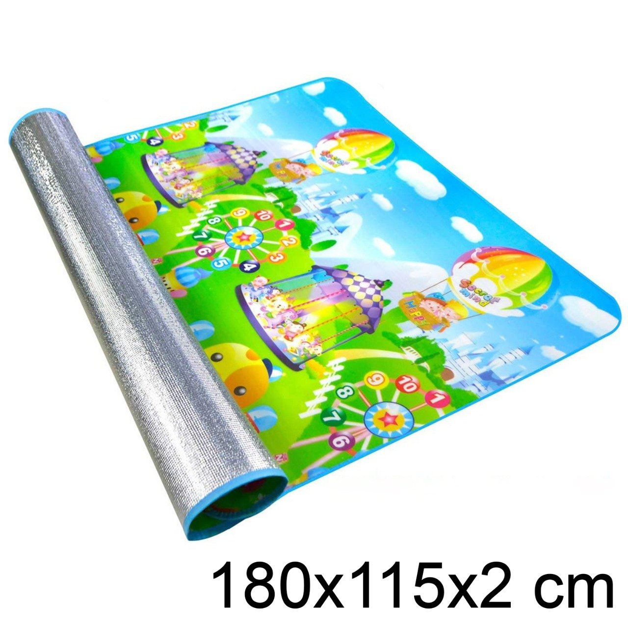 1200 Waterproof Single Side Baby Play Crawl Floor Mat For Kids Picnic School Home (Size 180 X 115) - Shop Gharse