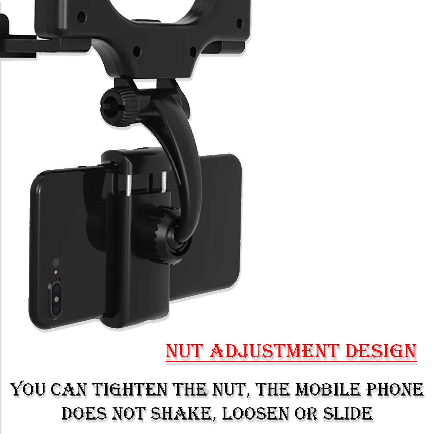 6279 Rear View Mobile Holder Universal Vehicle Rear View Mirror Mobile Phone Mount Stand - Shop Gharse