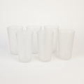Matt Finish Glass Tumbler Set (Approx 300ml  6 Pc) - Shop Gharse