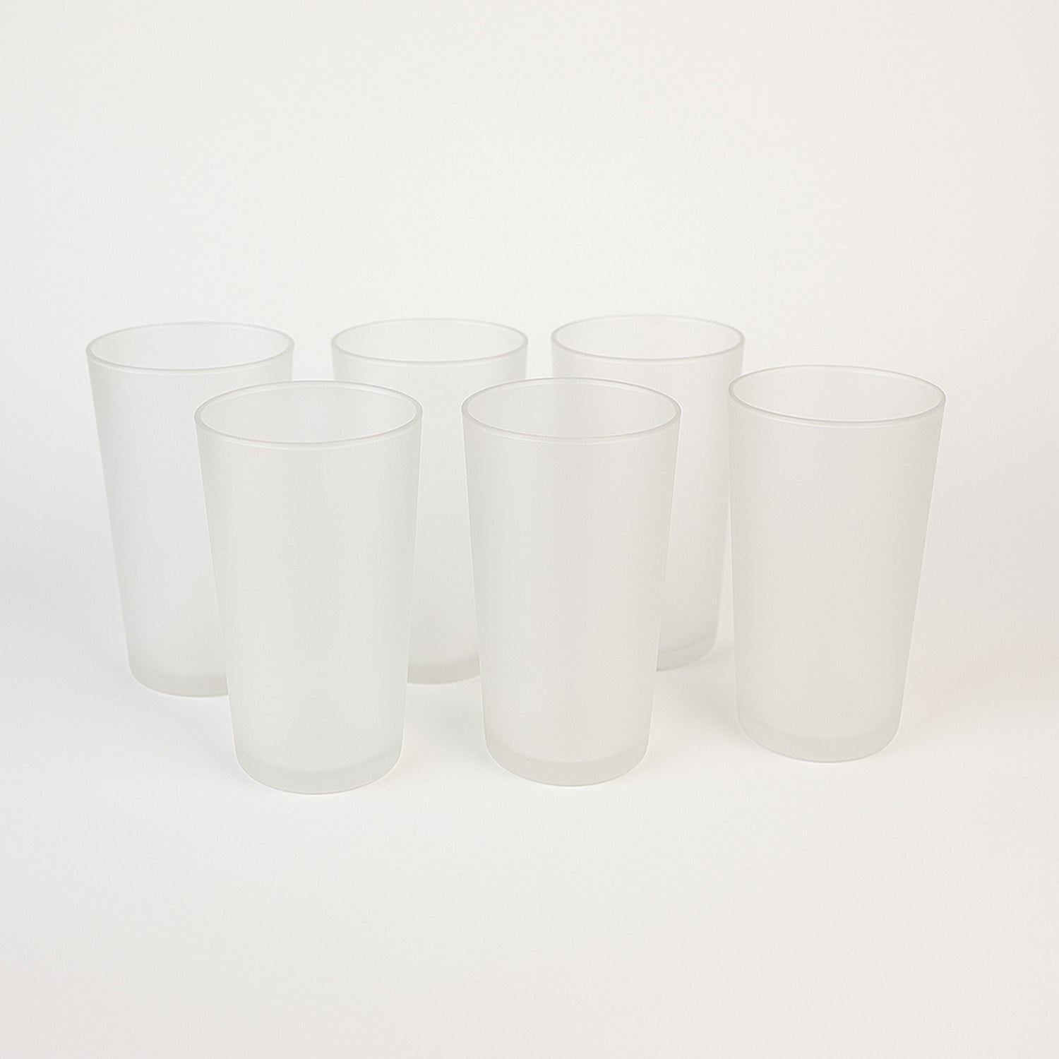 Matt Finish Glass Tumbler Set (Approx 300ml  6 Pc) - Shop Gharse