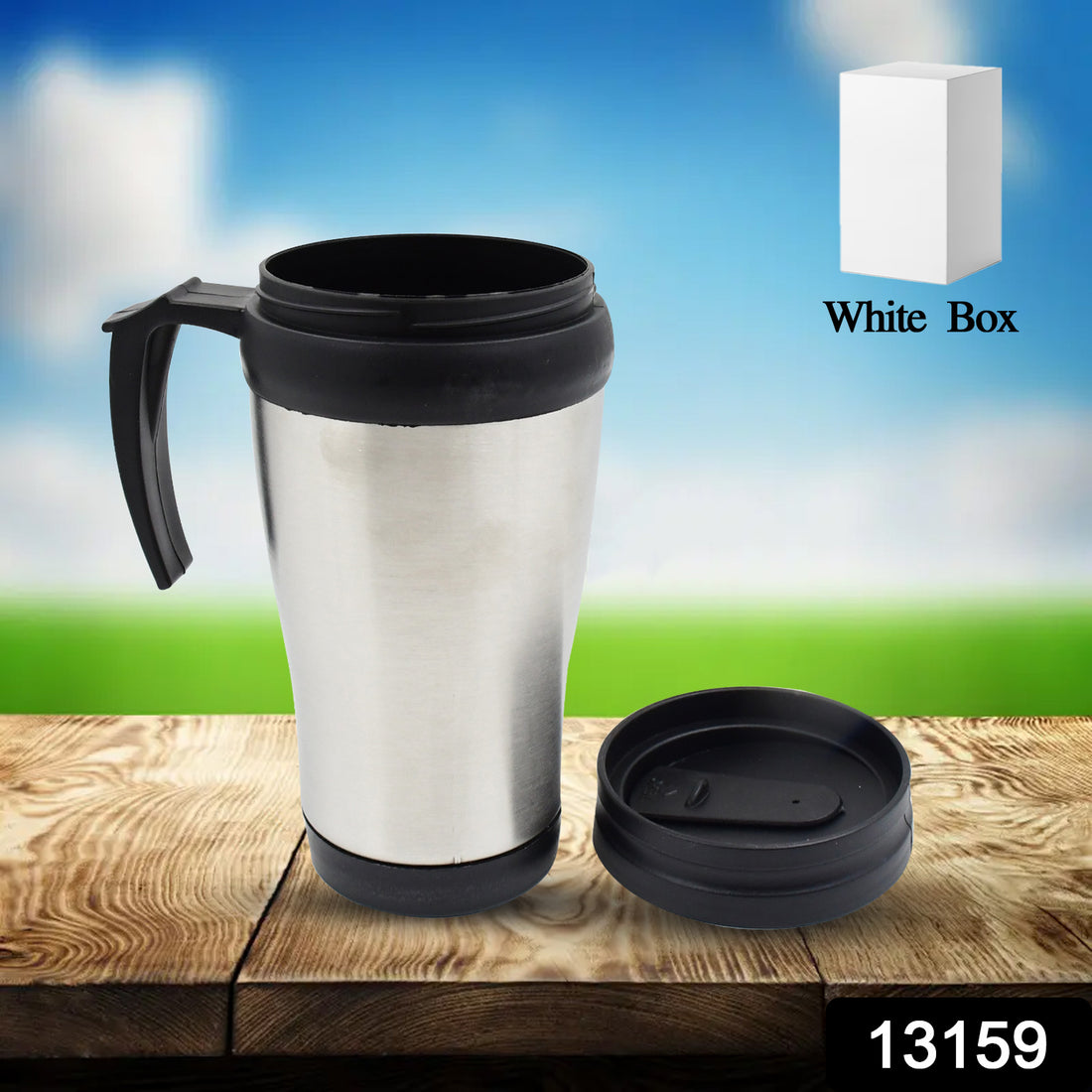 Stainless Steel Vacuum Glass Insulated Glass Coffee Cups (With Lid  Handle  1 Pc) - Shop Gharse