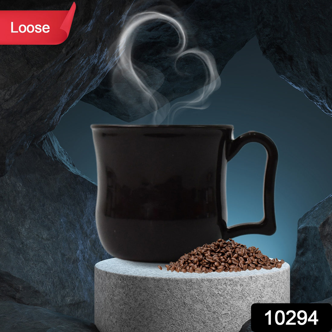 Premium Plastic Coffee  Tea Cups  Mug With Handle(1 Pc  Loose  Black) - Shop Gharse