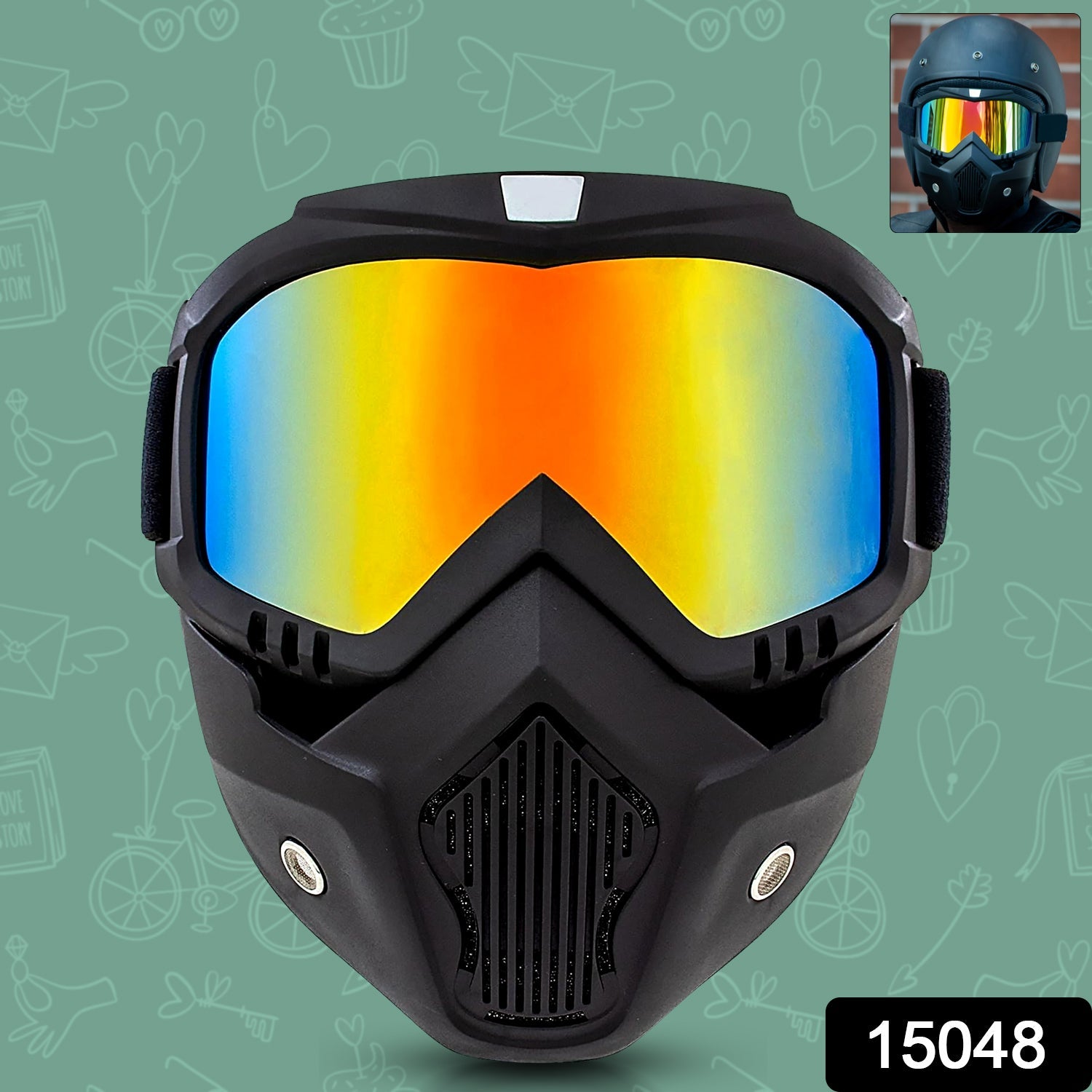 Motorcycle Goggles Off-road Helmet Goggles Windproof Glasses Goggles Mask (1 Pc) - Shop Gharse