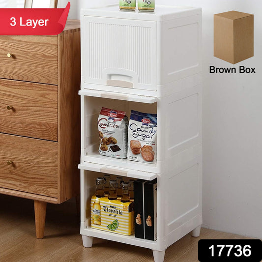 Multipurpose Storage Cabinet Storage Solutions Plastic Drawers  Multi Layer Wardrobe Storage Drawers  Foldable Multipurpose Drawer Units For Kitchen Bathroom Bedroom Cloth (3layer) - Shop Gharse