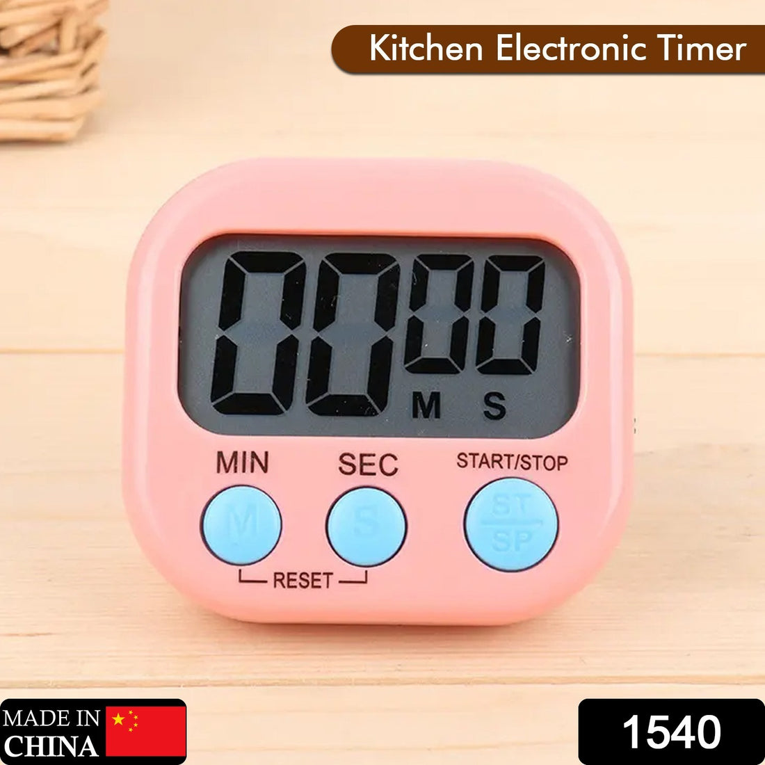 1540 Digital Kitchen Timer Clear Big Digits 0-99 Min For Cooking Office Clock - Shop Gharse
