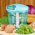 2065 6 Blade 2in1 Manual Food Chopper Compact  Powerful Hand Held Vegetable Chopper (1000ml) - Shop Gharse