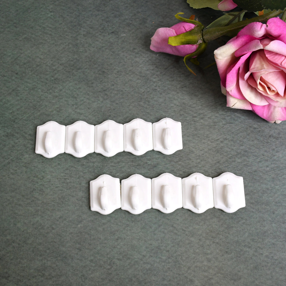 Small Adhesive Hooks For Wall Hanging Adhesive Hooks (10 Pcs Set) - Shop Gharse