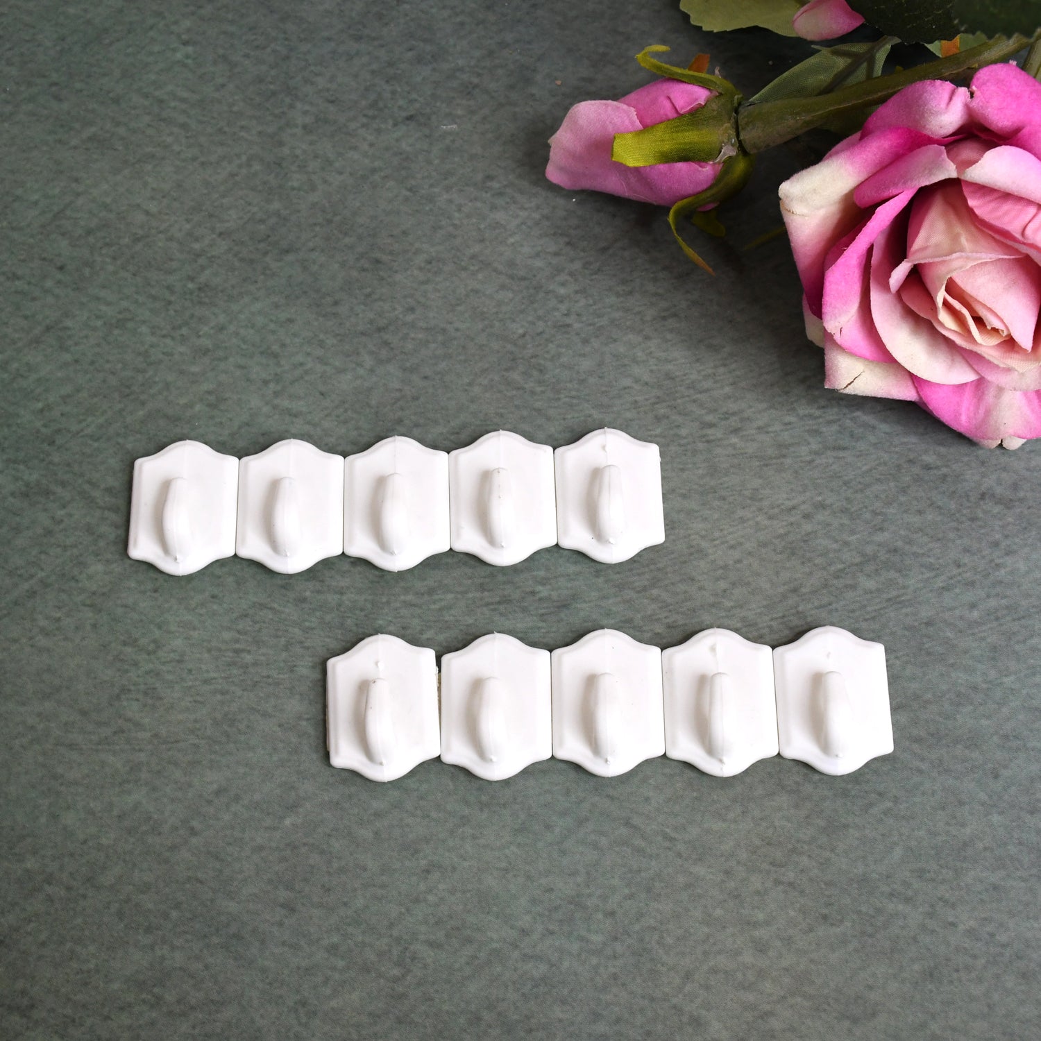 Small Adhesive Hooks For Wall Hanging Adhesive Hooks (10 Pcs Set) - Shop Gharse