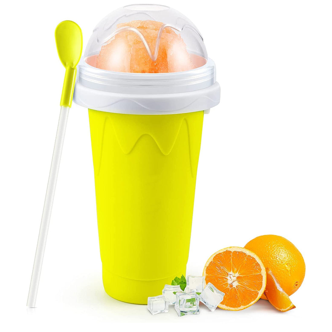 Smoothies Maker Cup Magic Quick Frozen Smoothies Cup Cooling Cup Double Layer Squeeze Cup Slushy Maker (1 Pc) - Shop Gharse