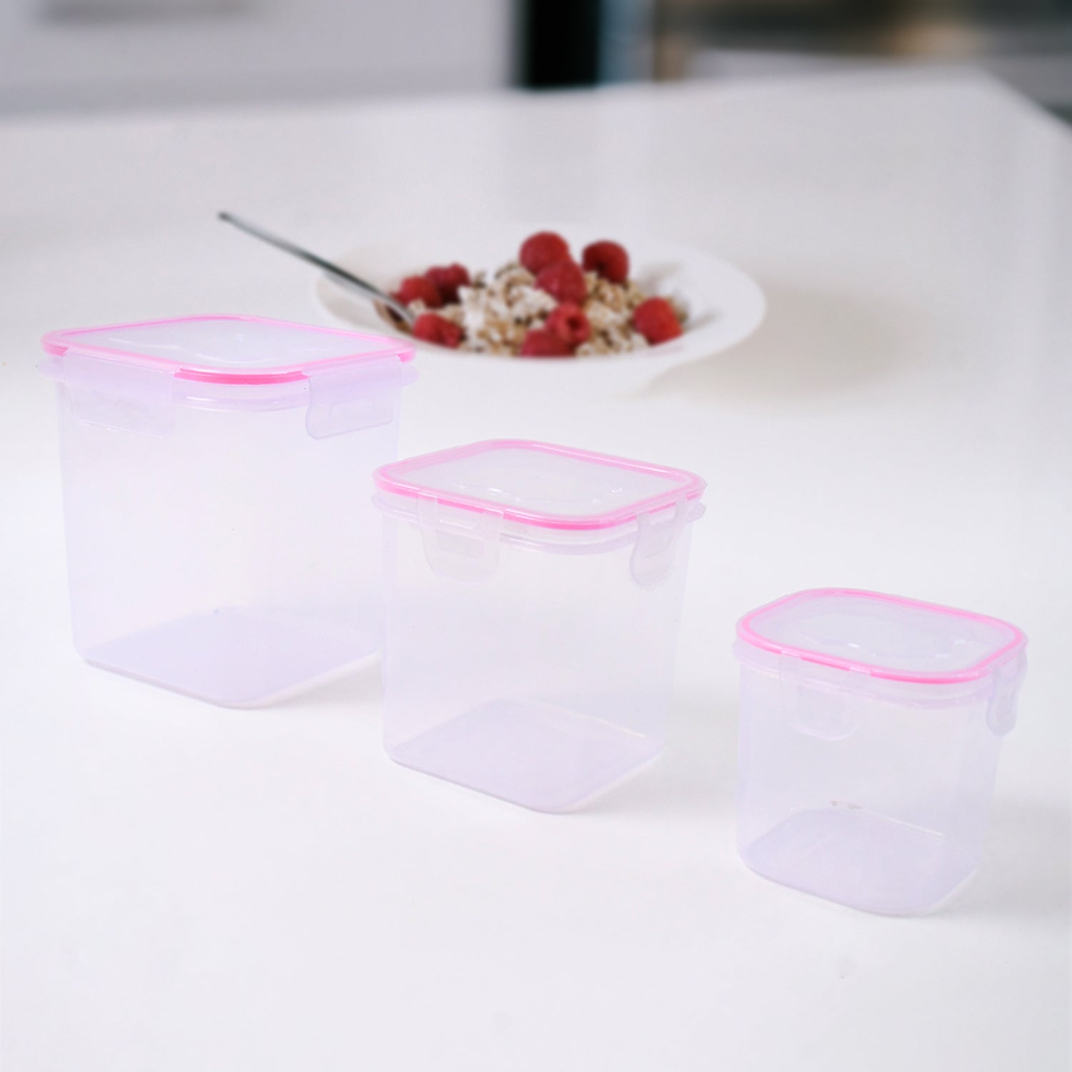 Kitchen Storage Container Set Of 3 Pcs (1500 1000 500 Ml) - Shop Gharse
