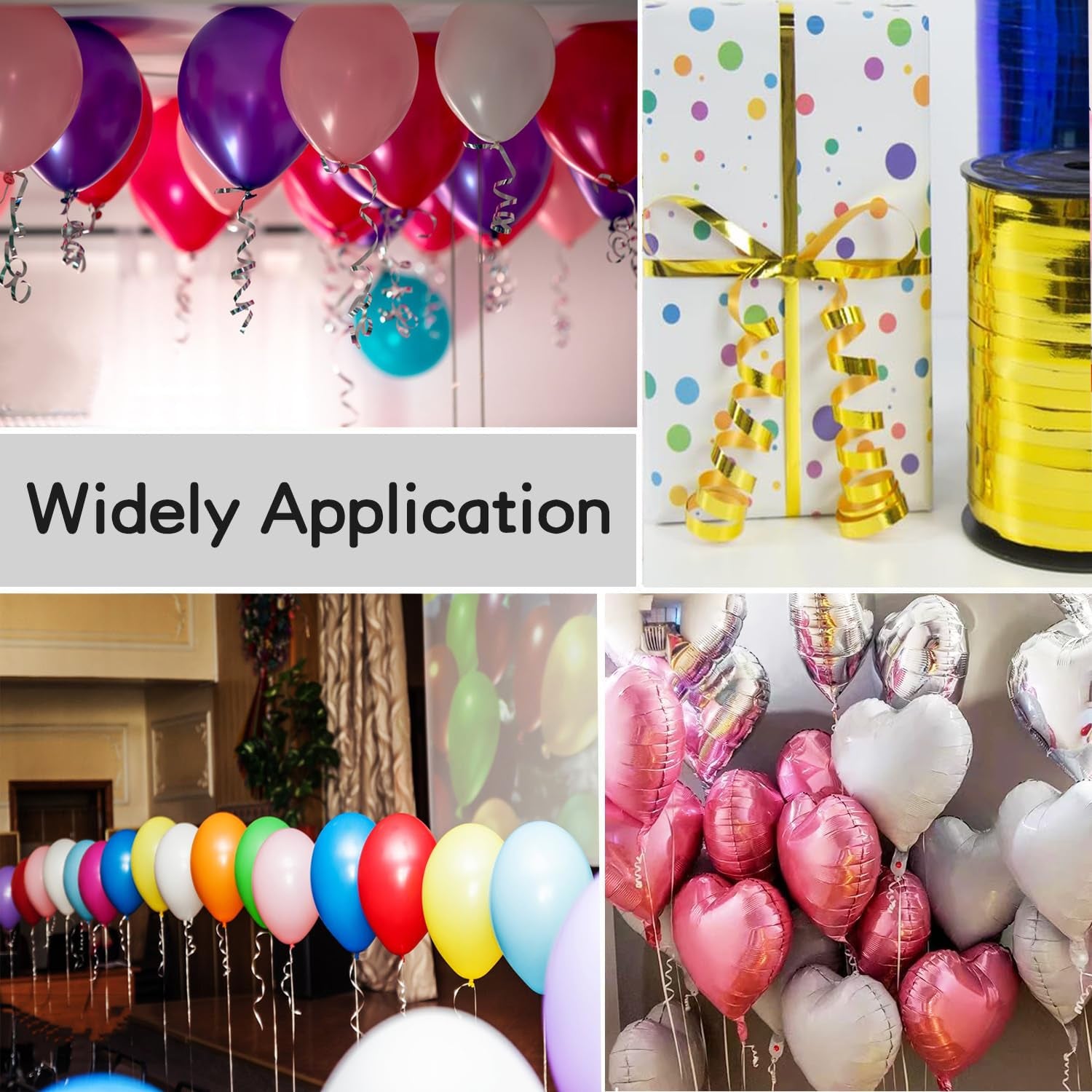 Decoration Balloon Ribbon Smooth Ribbon For Party Decoration (36 Pcs Set) - Shop Gharse