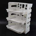 Plastic 3 Layer Wall-mounted Food Organizer Rack (1 Set) - Shop Gharse